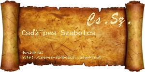 Csépes Szabolcs névjegykártya