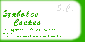 szabolcs csepes business card